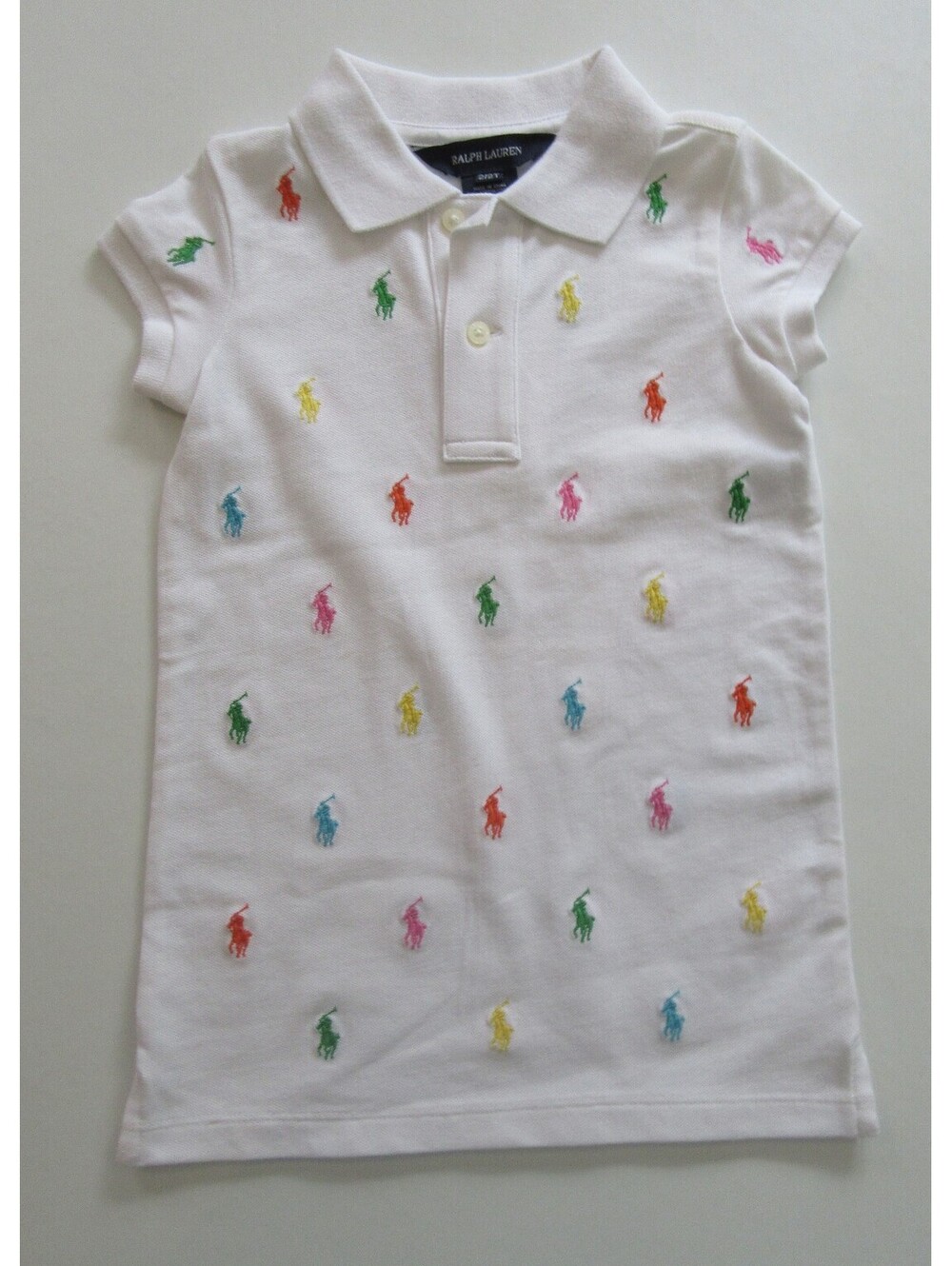 Ralph Lauren Polo Baby Girls All Over Pony Dress White 2T NWT NEW